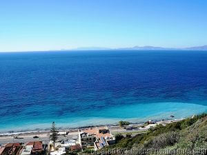 Panoramic view of the Aegean Sea, Affordable tours of Rhodes Greece