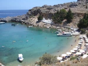 St. Paul's Bay, Lindos, Rhodes Greece, Tours of Rhodes