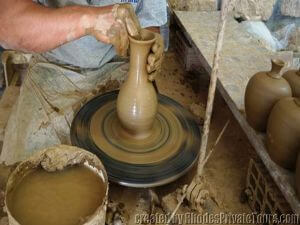 Handmade in Rhodes Island Greece pottery