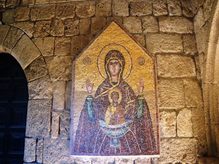 St Mary Icon - Christian religious tour in Rhodes Greece