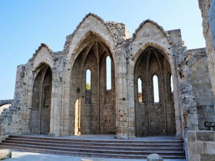 ruins of the church of Virgin Mary of Burgos in Rhodes